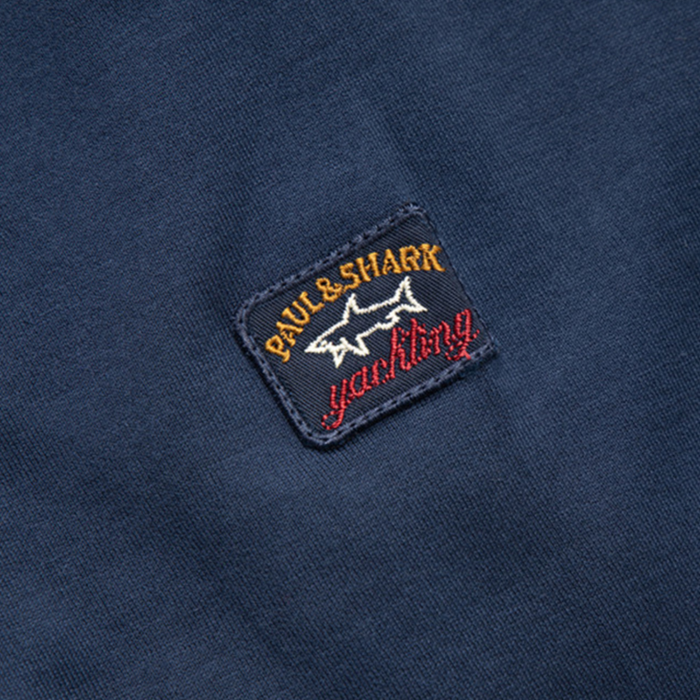 Shop Paul & Shark T-shirt With Round Neck And Long Sleeves In Blue