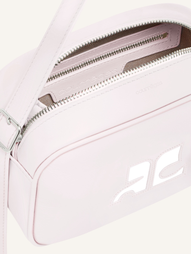 Courrèges Reedition Leather Shoulder Bag In White