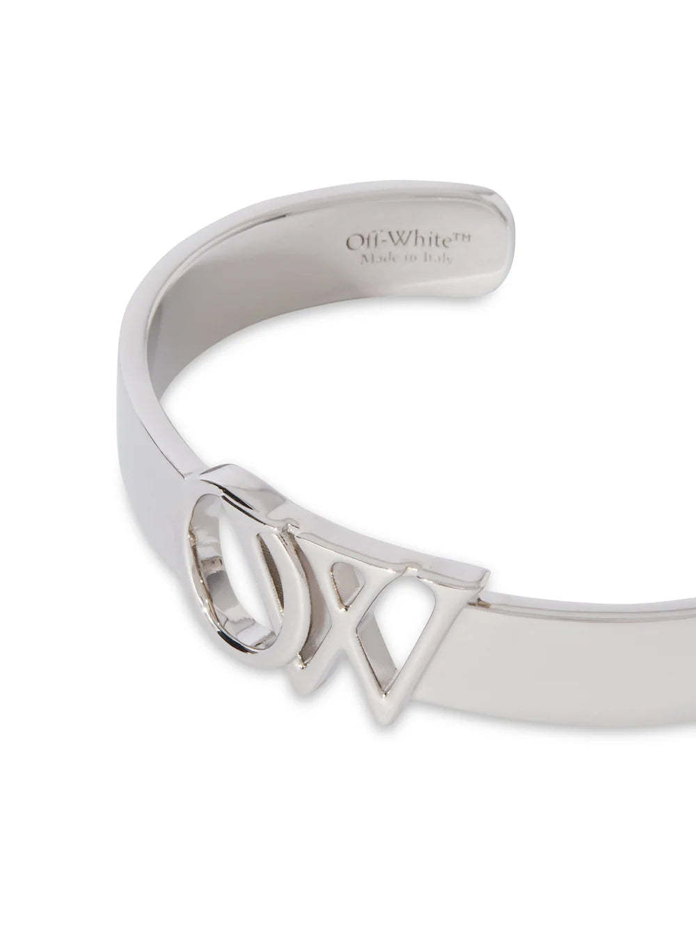 Off-white Logo Cuff Bracelet In White