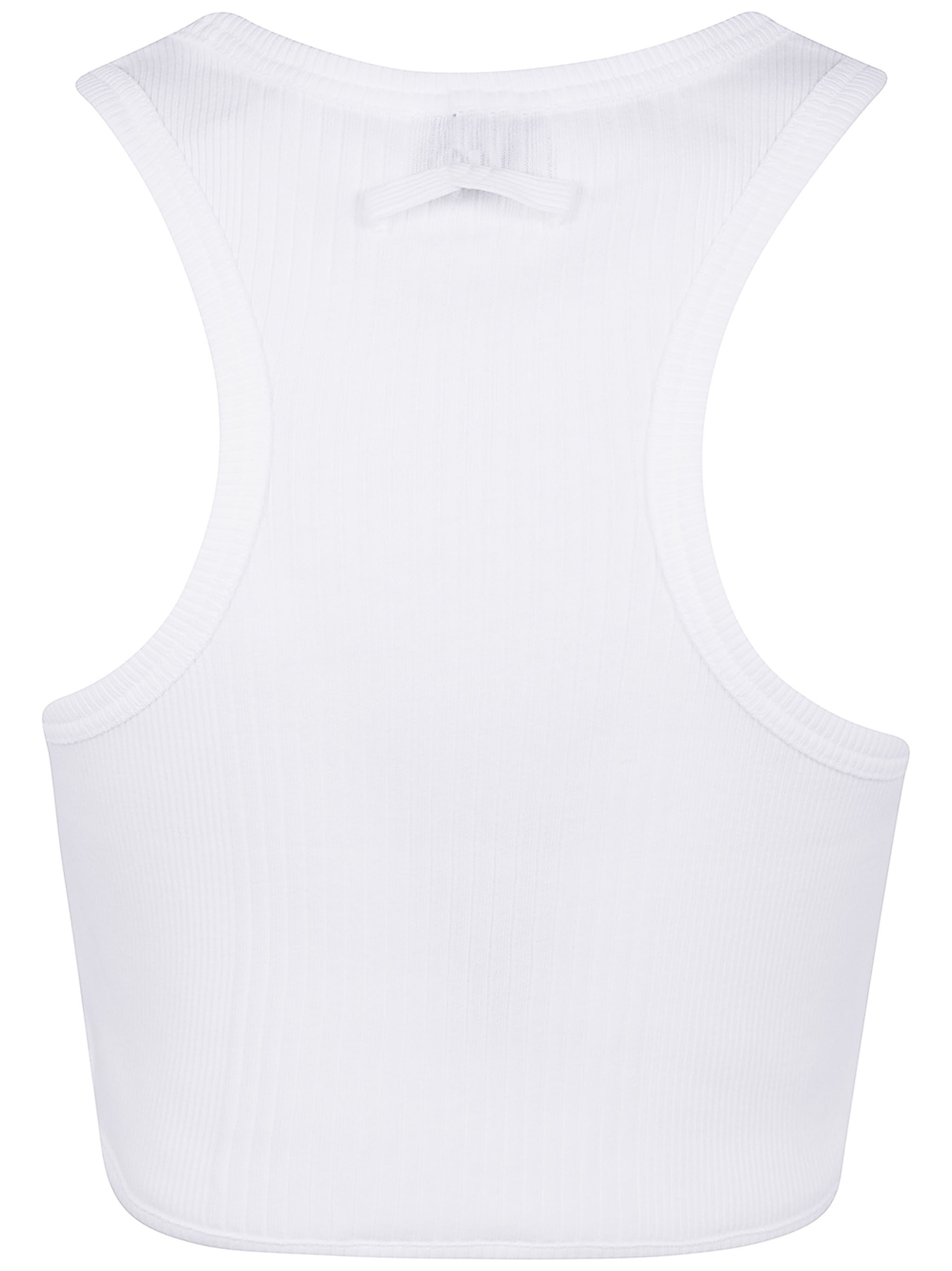 Jean Paul Gaultier Cotton Ribbed Bra With Lingerie Garter Clothing In White