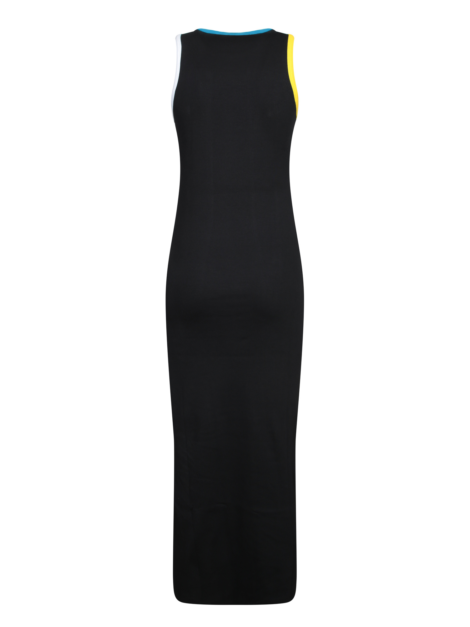 Msgm Ribbed Dress With Applications In Black