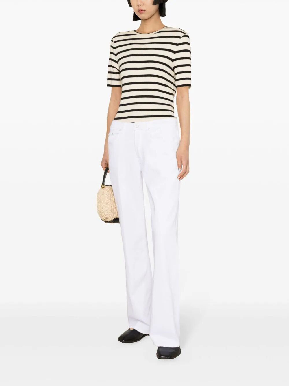 Dondup Jacklyn Mid-rise Wide-leg Jeans In White