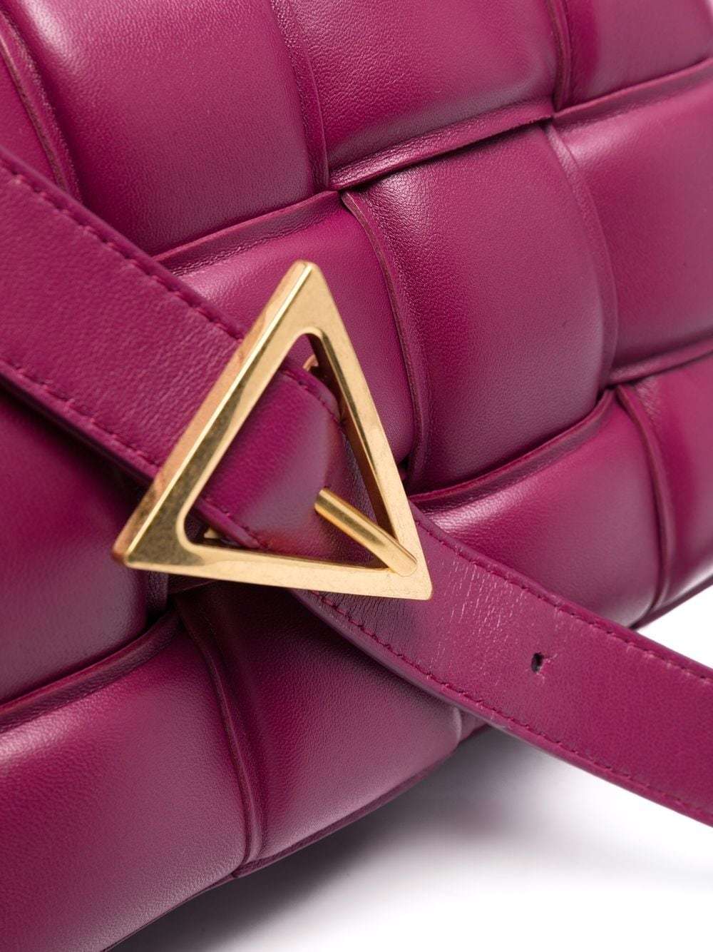 Bottega Veneta Intrecciato-design Crossbody Bag In Red