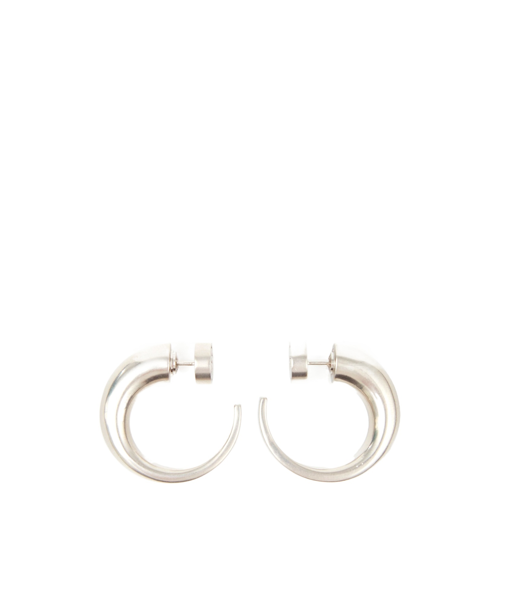 Mm6 Maison Margiela Round Earrings In White