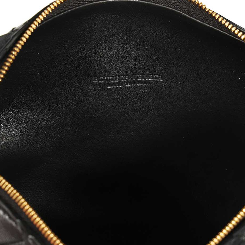 Shop Bottega Veneta Mini Intrecciato Crossbody Bag In Black