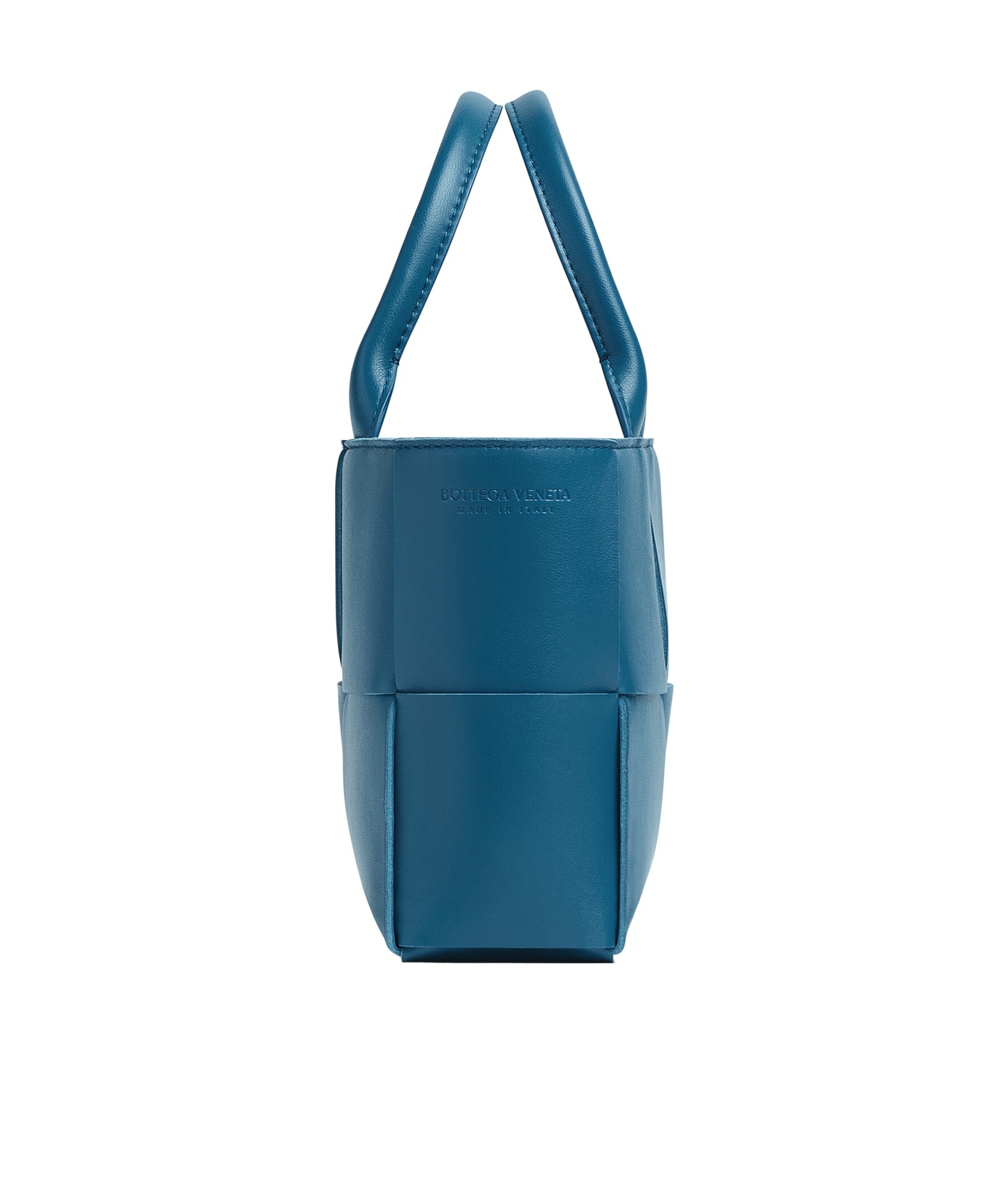 Bottega Veneta Small Andiamo Knitted Shoulder Bag In Blue