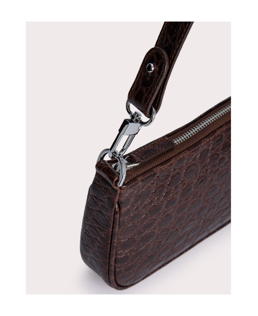 By Far Crocodile-effect Bag In Brown