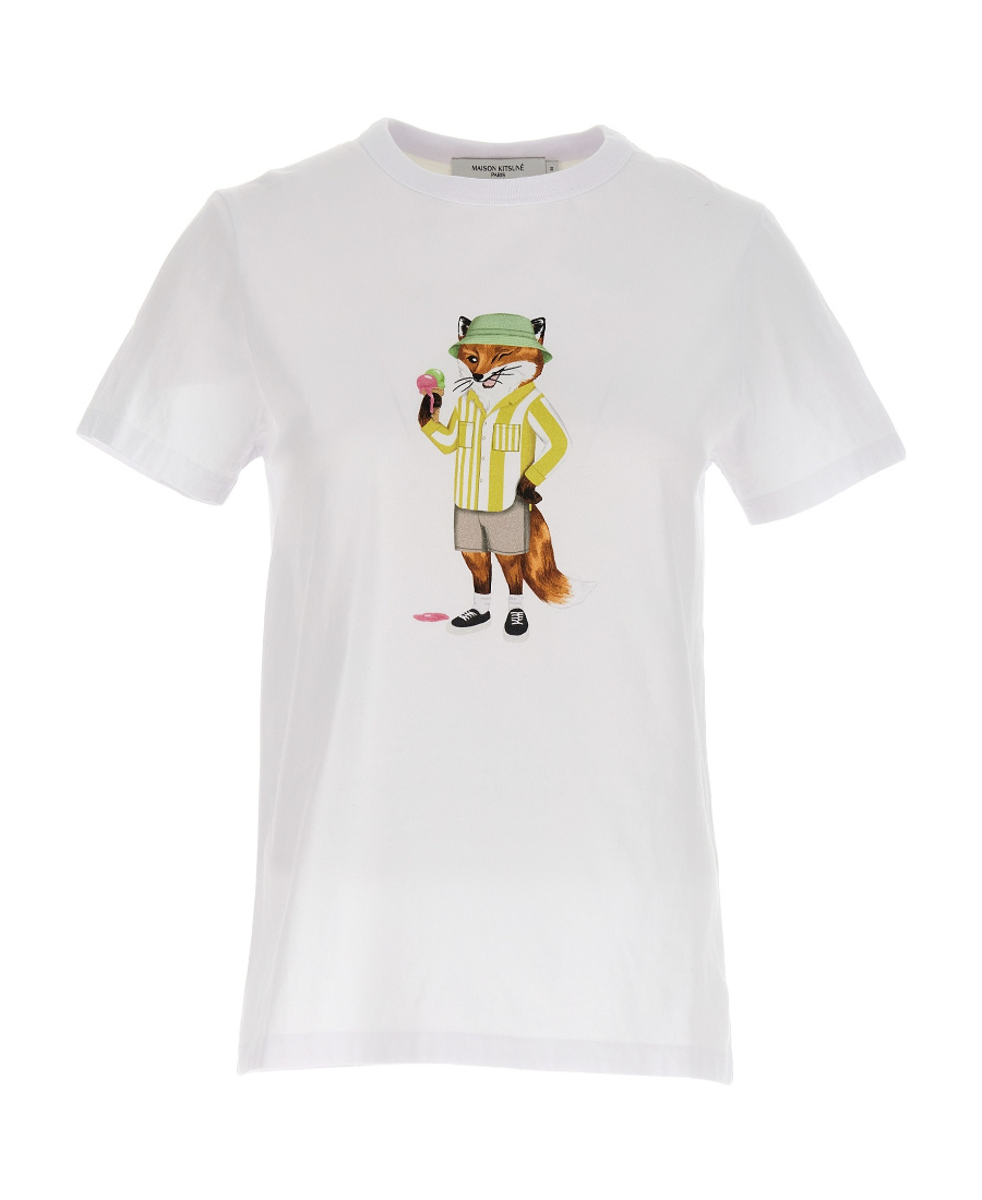 MAISON KITSUNÉ FOX MOTIF COTTON T-SHIRT
