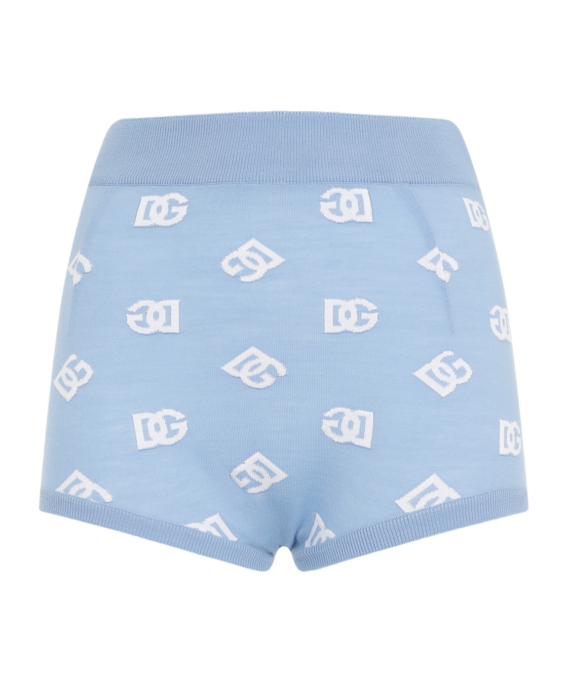 Shop Dolce & Gabbana Logo-embroidered Mini-shorts In Blue