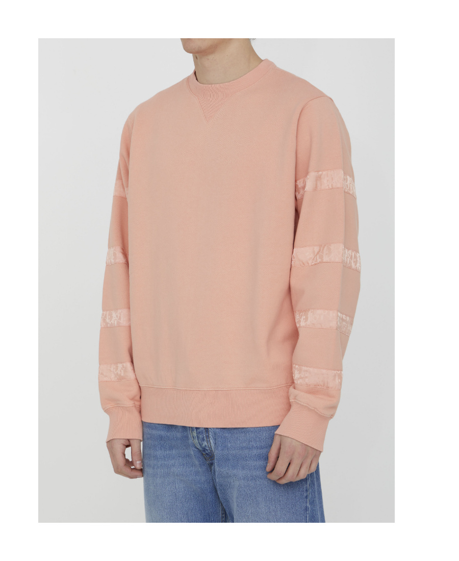 Shop Dior Long-sleeved Round-neck Sweater In Pink