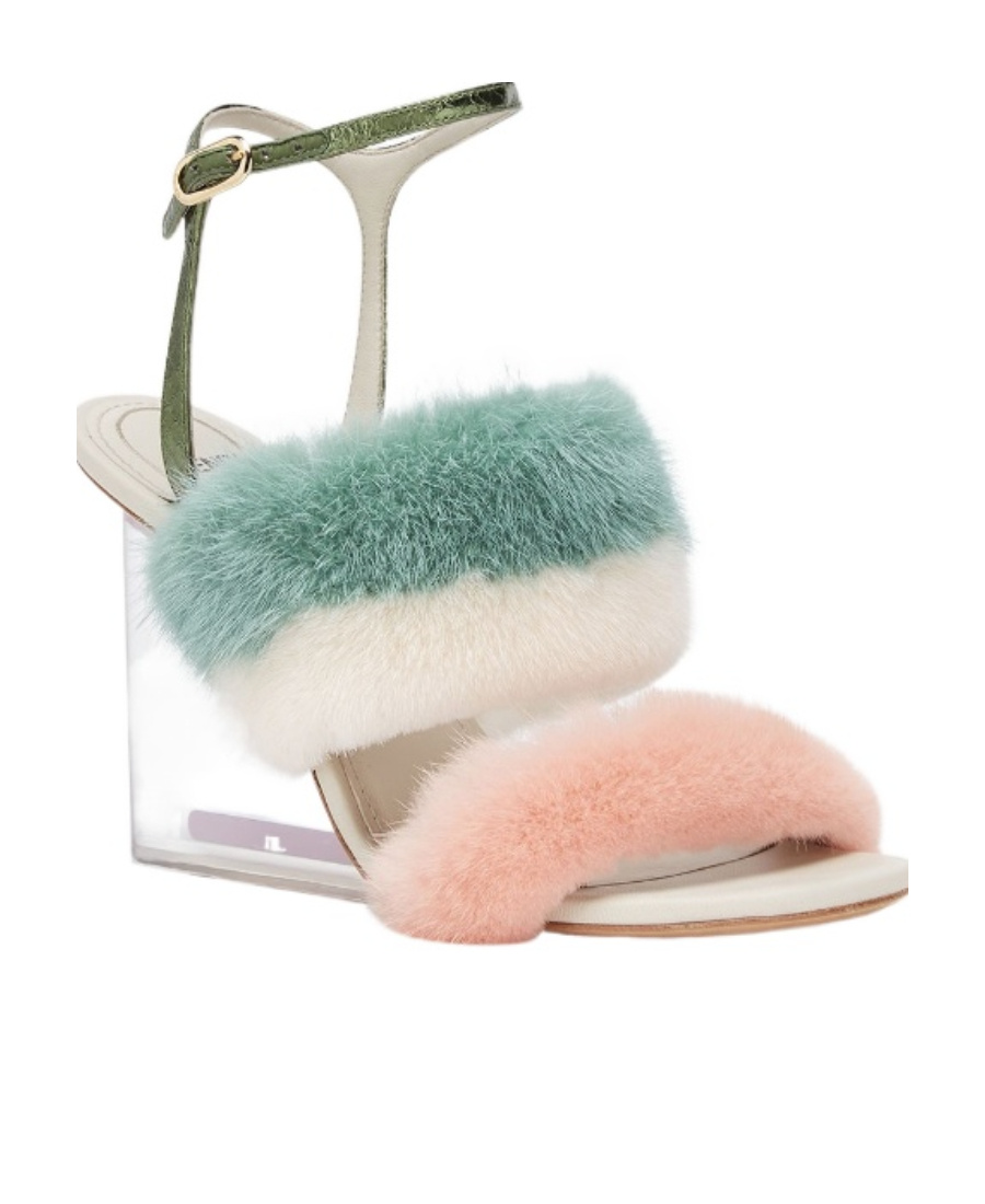 Fendi Women's First Heeled Sandals | Size 36 | 8x8275ai12 Color F1h01 In Multicolor