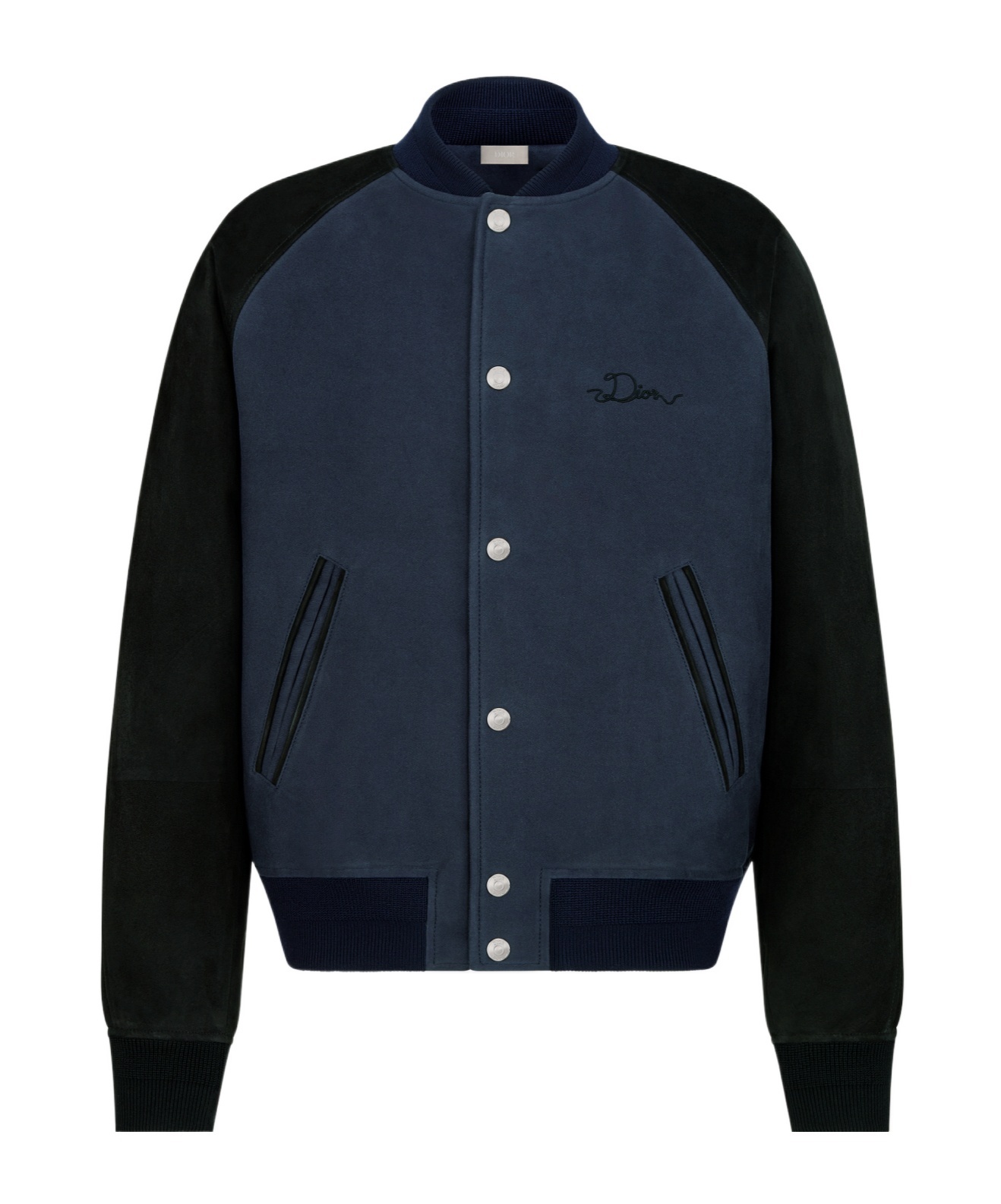 Dior Leather Jacket Clothing In Blue