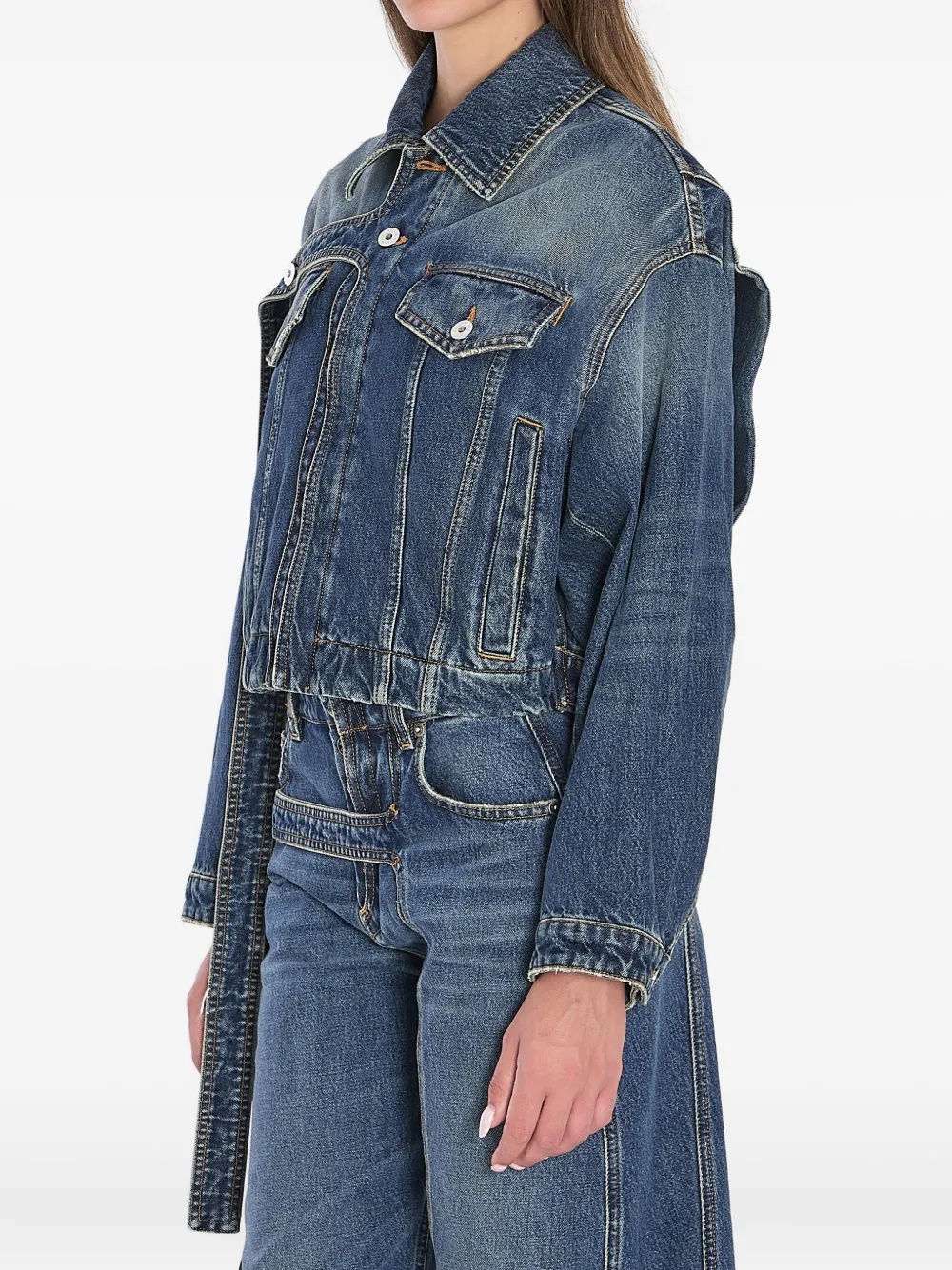 Jean Paul Gaultier Women Oversized Denim Jacket In Blue