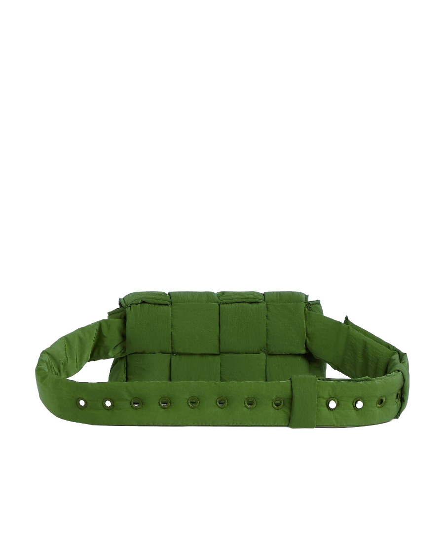 Bottega Veneta Padded Science And Technology Card Belt Waist Bag In Green