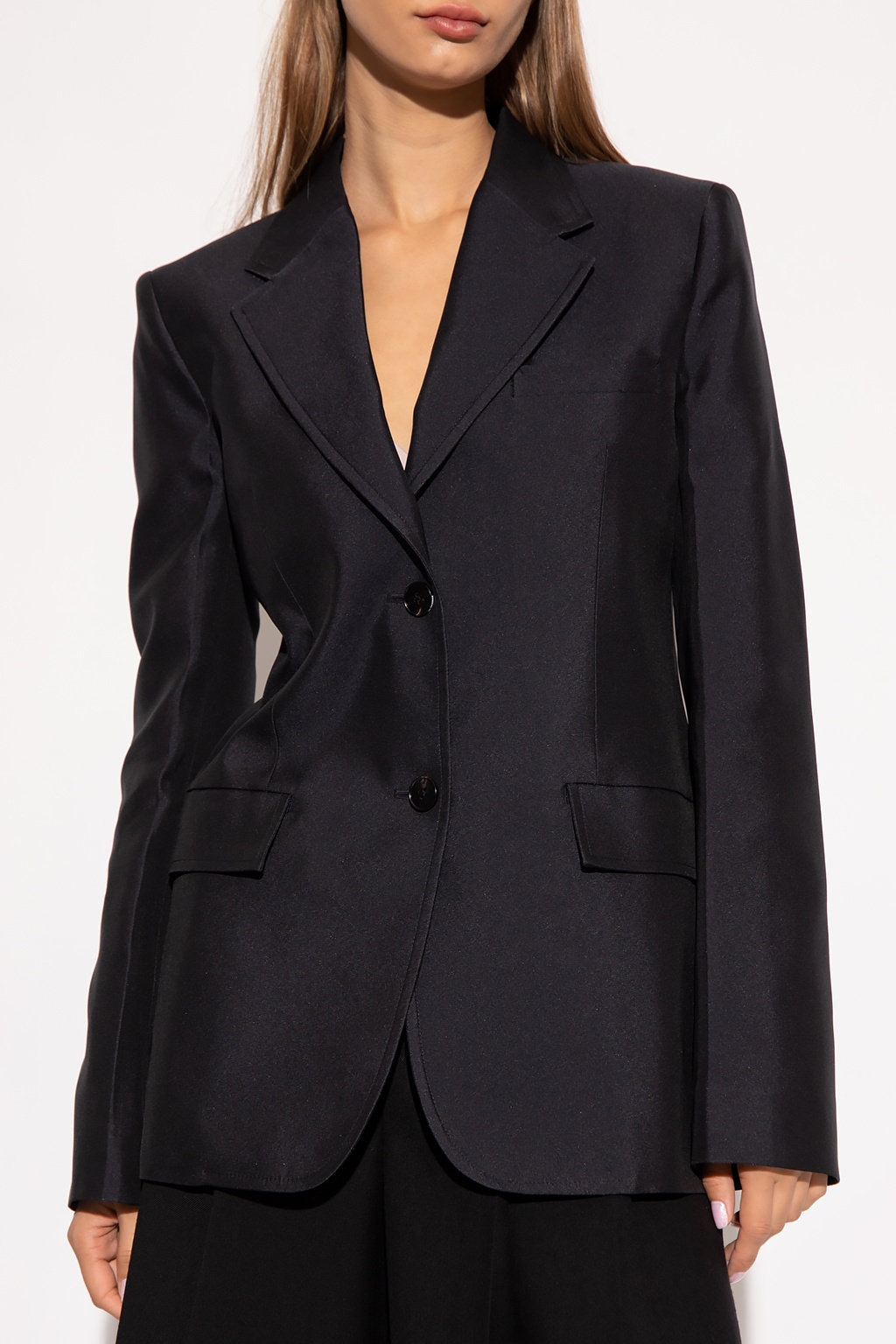 Jil Sander Tailored Single-breasted Blazer In Black