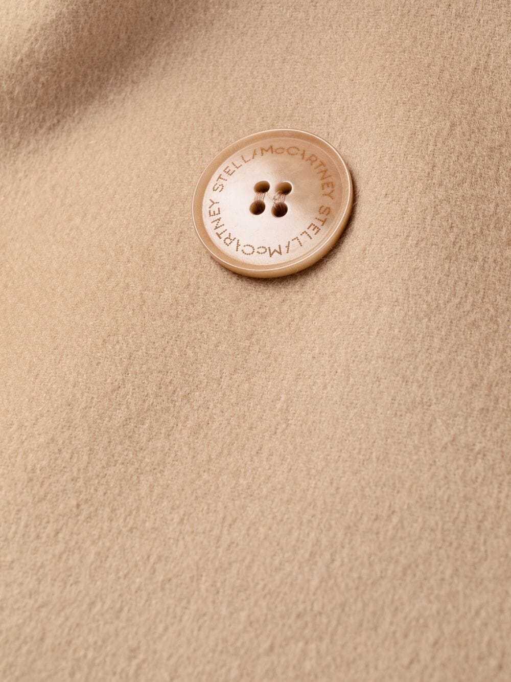 Stella Mccartney Double-breasted Oversized Coat In Nude