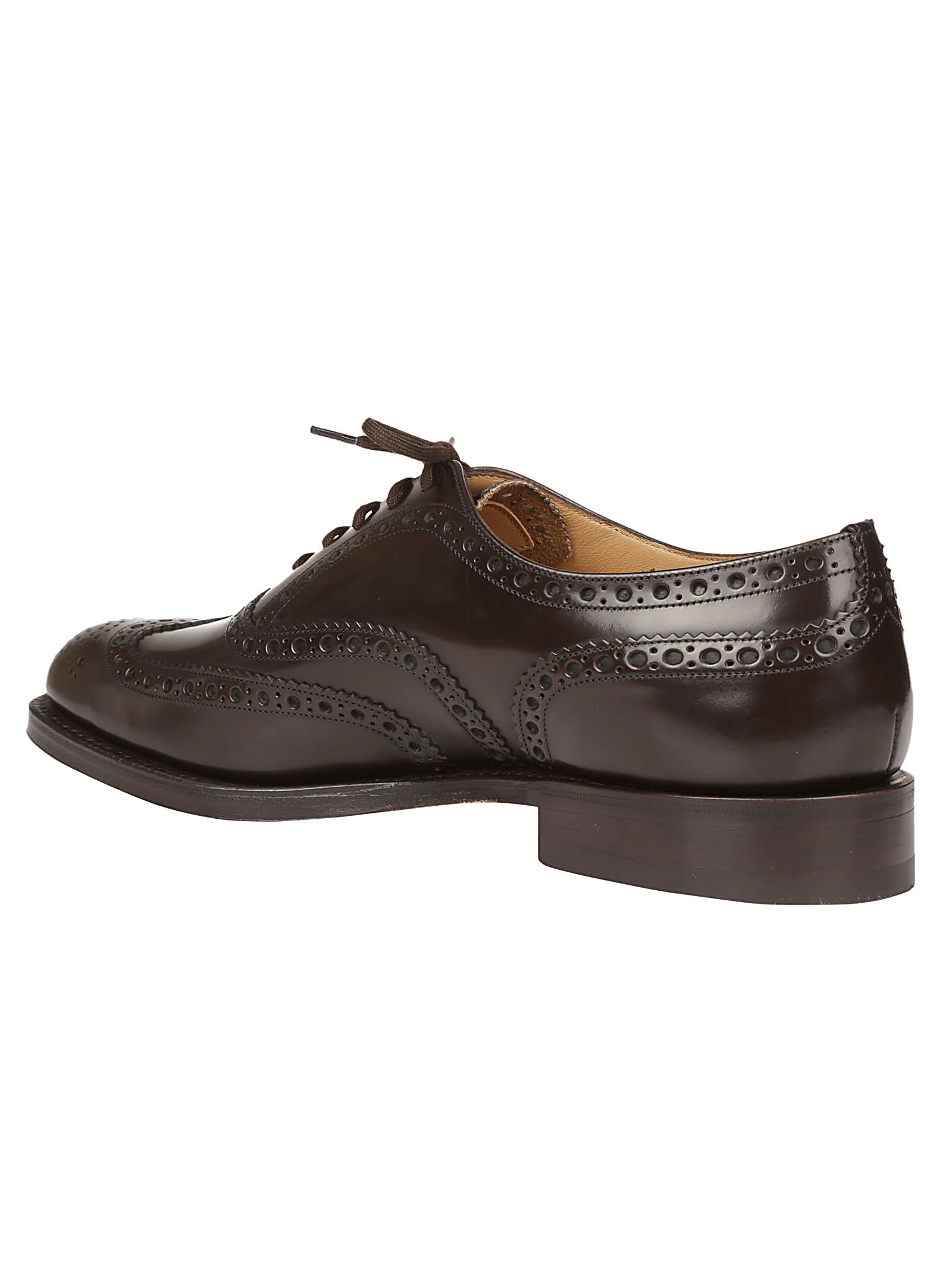 Church's Oxford Brogue Burwood In Brushed Calfskin In Black