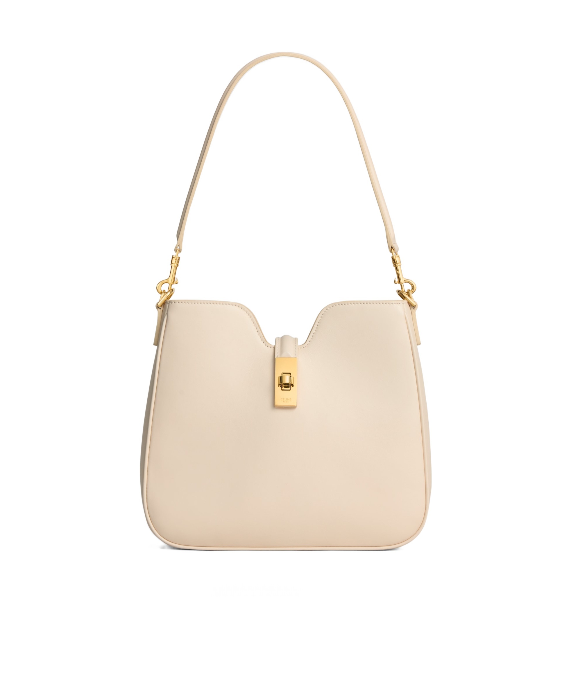 Celine Small Camille 16 Soft Bag In Smooth Calfskin In White