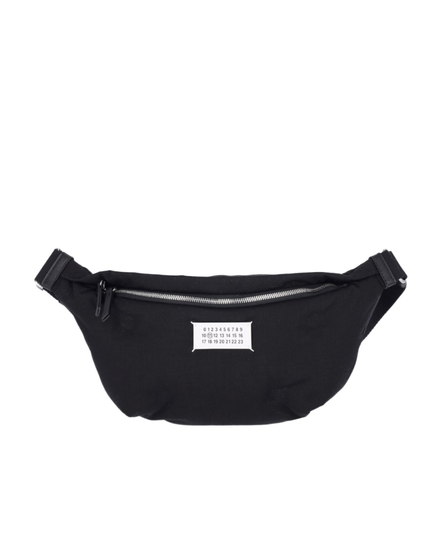 Maison Margiela Logo-appliqué Belt Bag In Black
