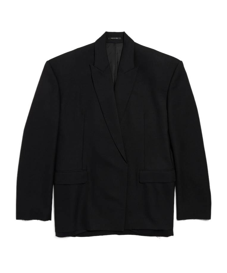 Balenciaga Single-breasted Jacket In Black
