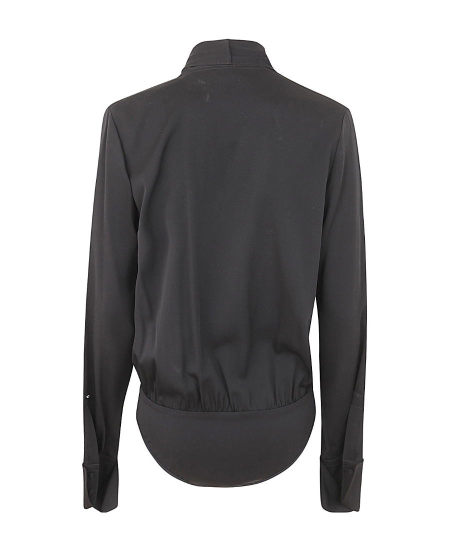 SPORTMAX BOW-DETAILING LONG-SLEEVED SHIRT