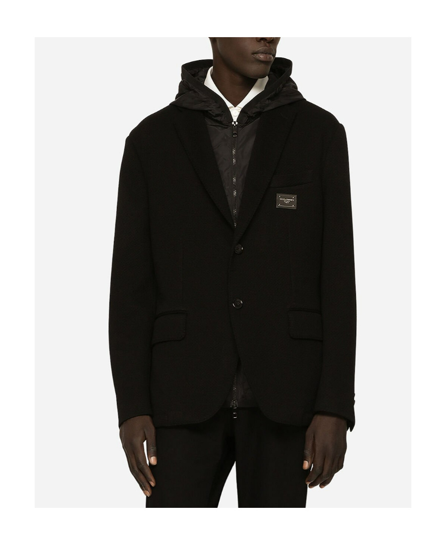 Dolce & Gabbana Padded Hooded Gilet In Black