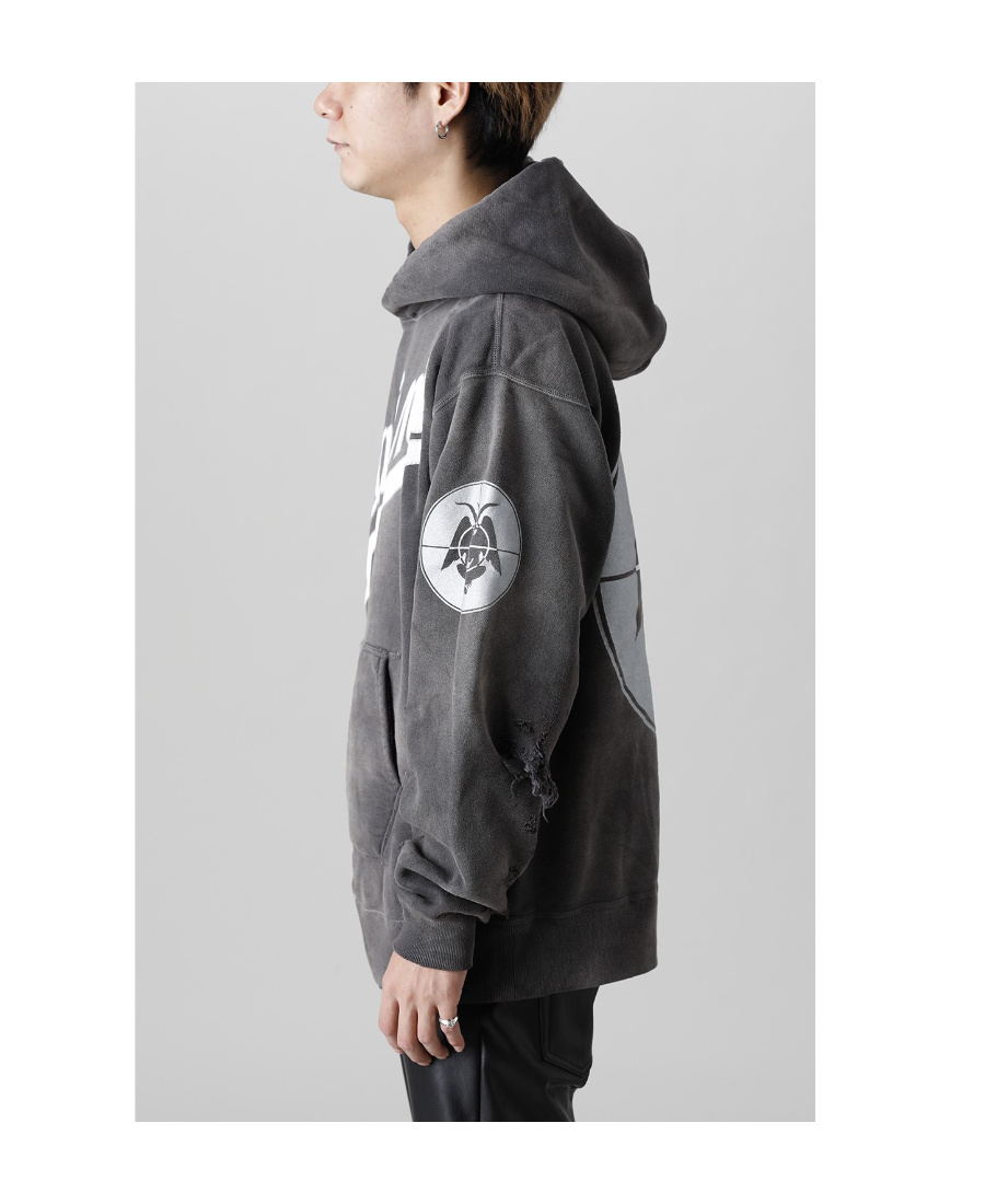 Readymade Ready Made X Saint Michael Cooperative Letter Hooded Sweater In Black