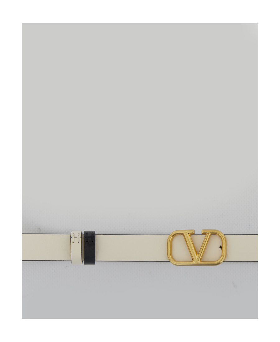 Valentino `vlogo Signature` Reversible Belt In White
