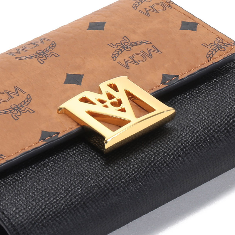 Mcm Logo Pattern Wallet In Multicolor