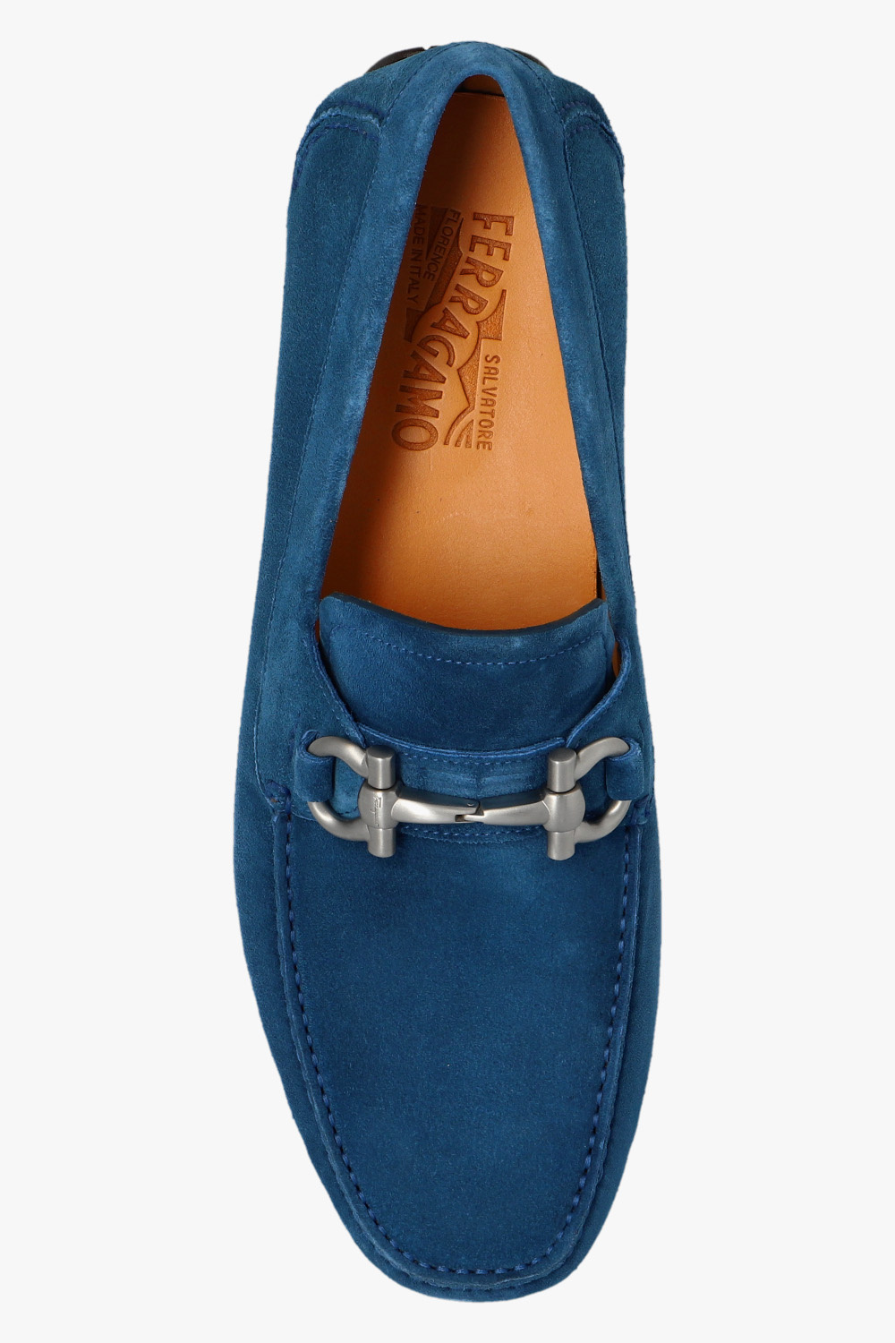 Ferragamo Parigi Suede Loafers In Blue