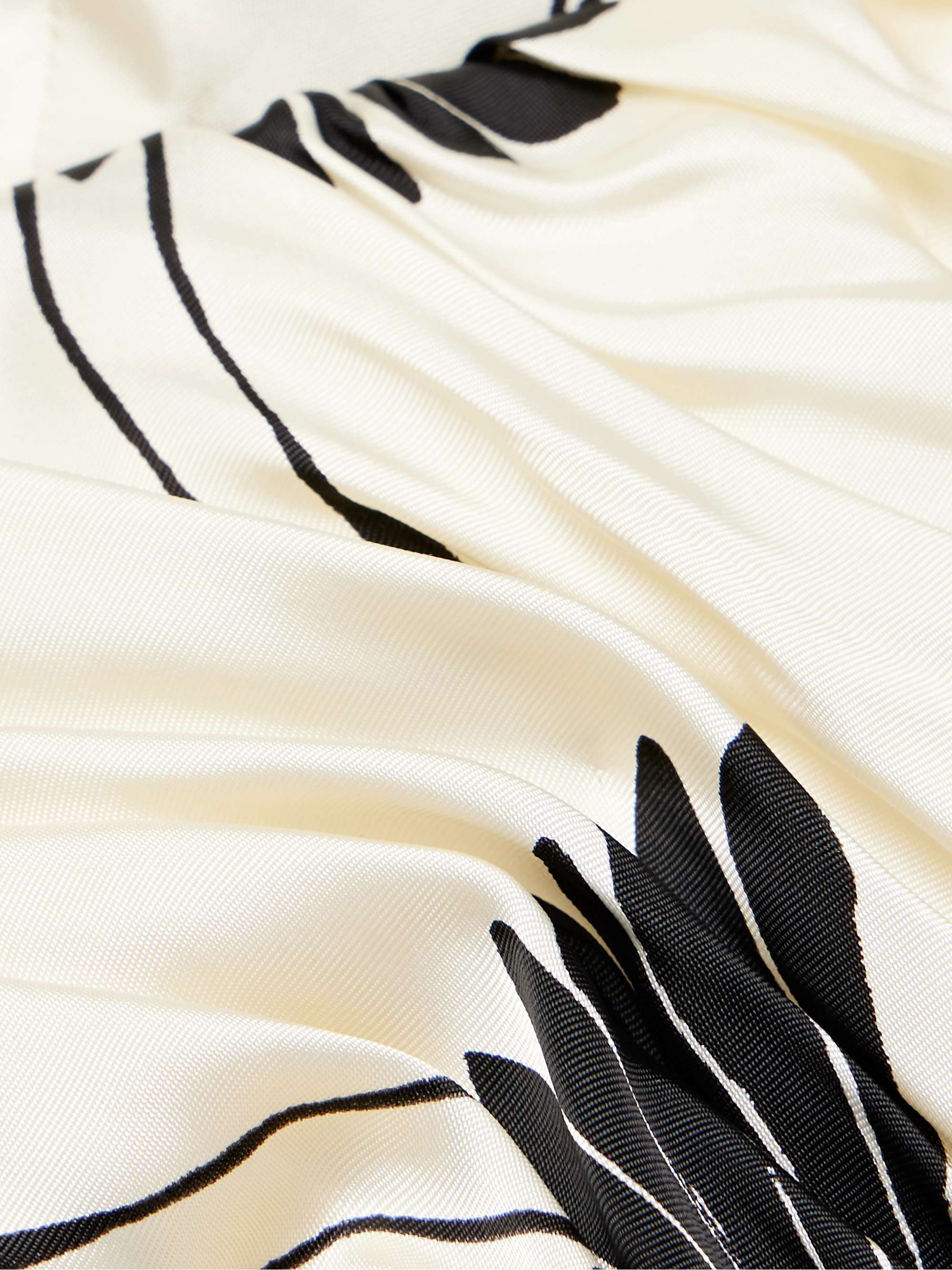 Khaite Margot Pleated Print Mini Dress In Multi