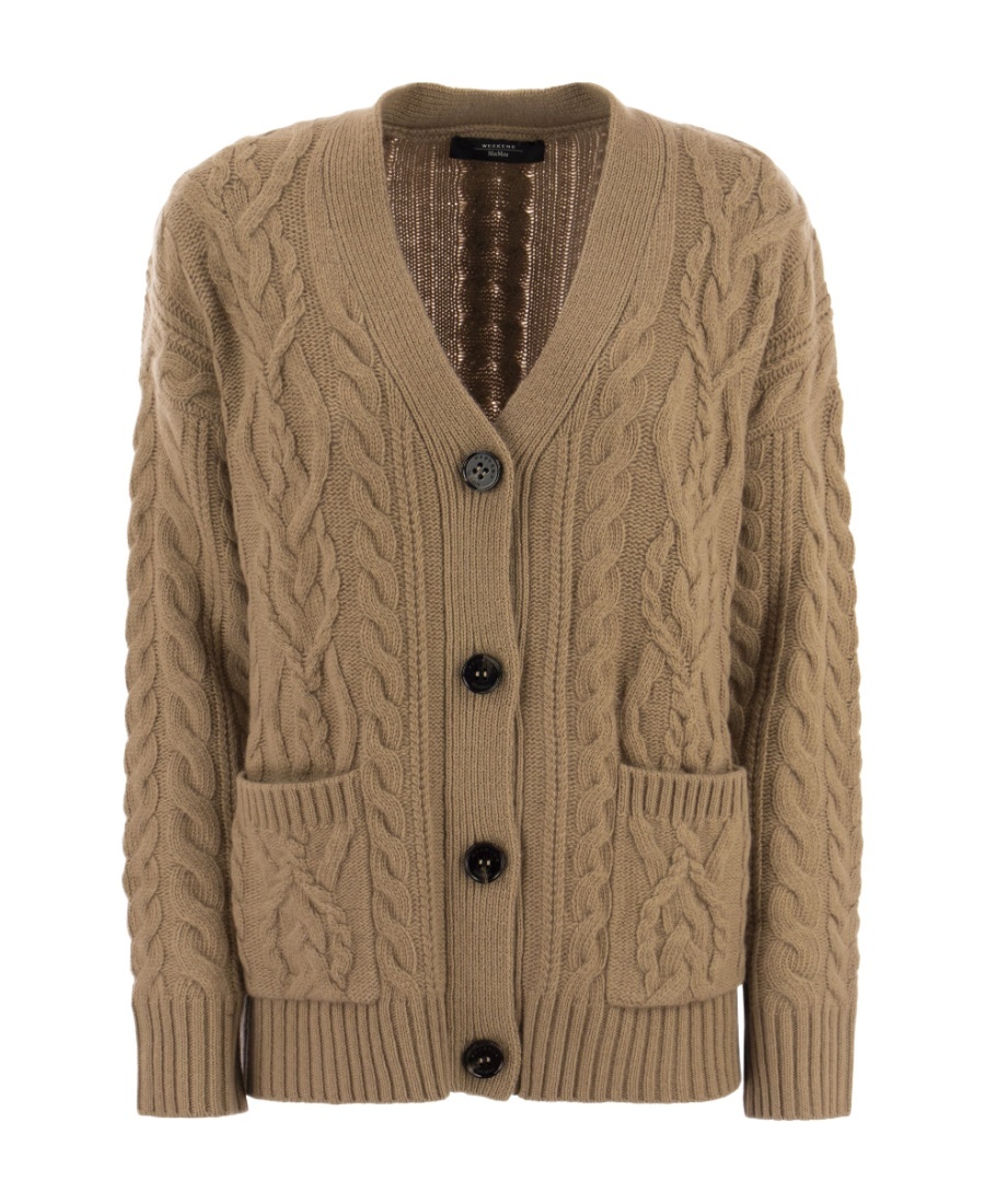 Weekend Max Mara Long-sleeved Cardigan In Brown