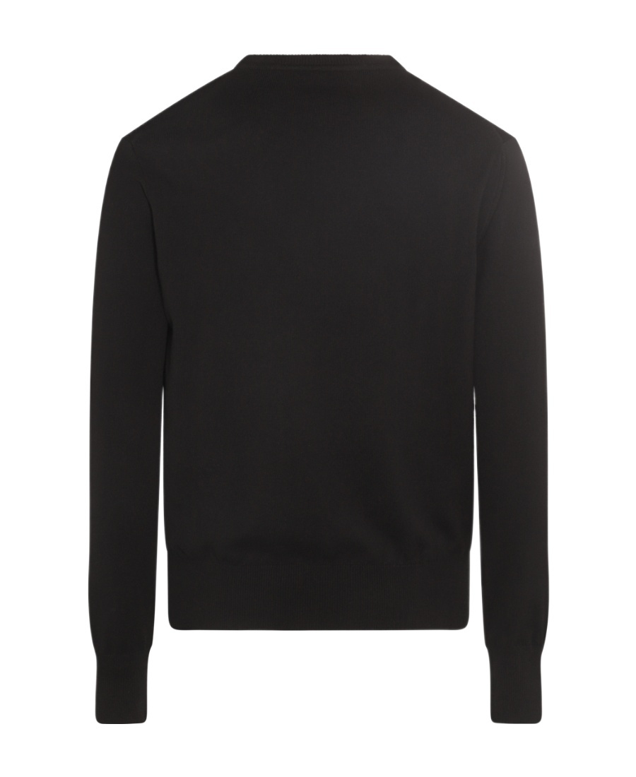 Vivienne Westwood 'alex' Black Crewneck Sweater With Orb Logo Detail On The Front In Black