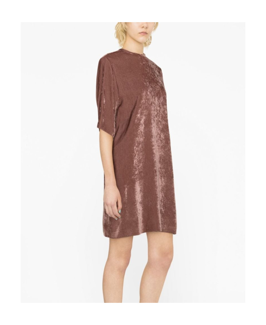 Fabiana Filippi Round Neck Dress In Brown