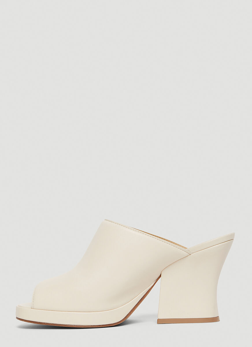Bottega Veneta Stack Mules In Pattern