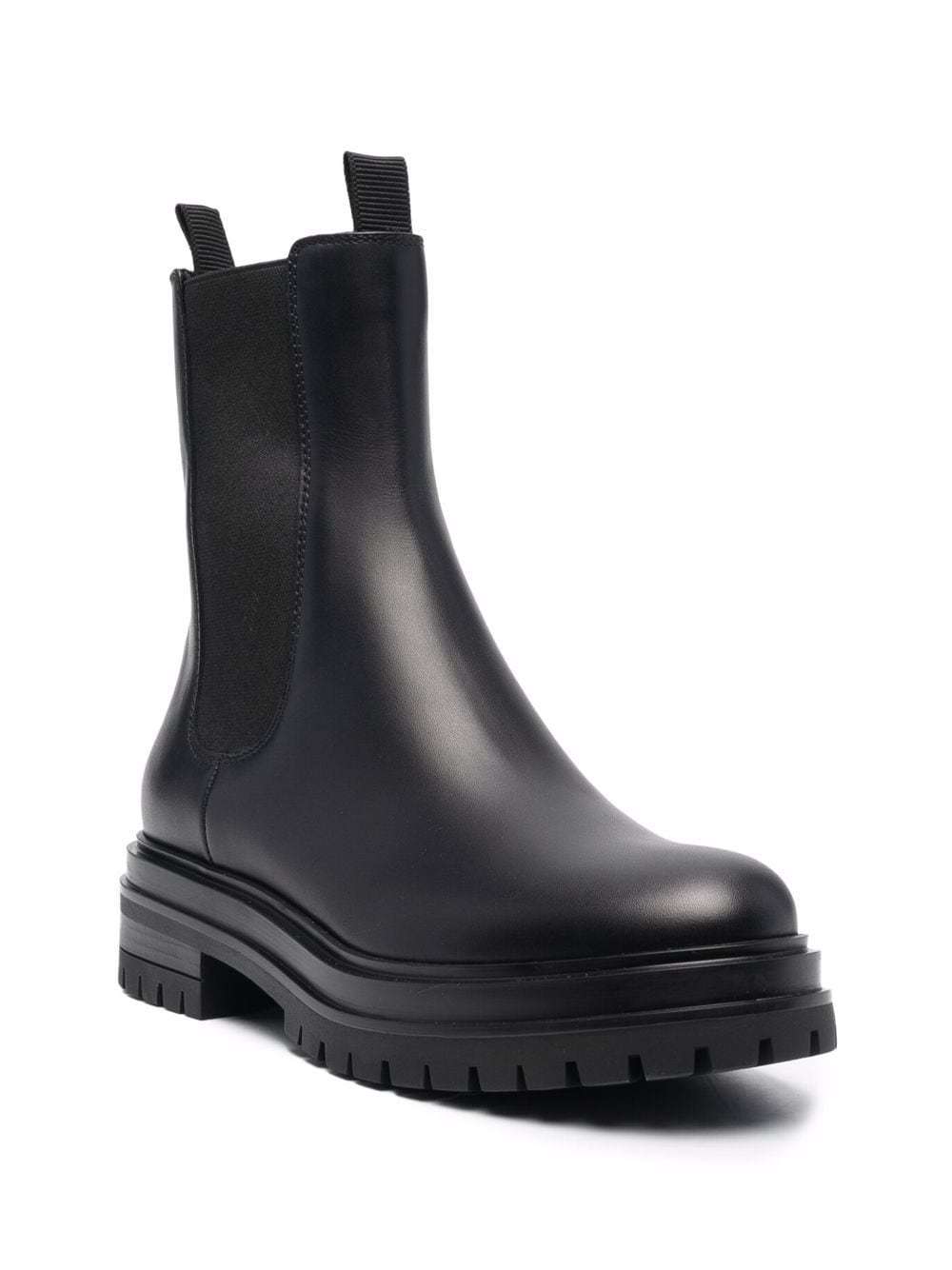 Gianvito Rossi Chester Leather Chelsea Boots In Black