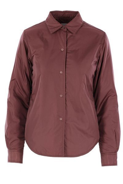 Aspesi Buttoned Padded Shirt Jacket In Red