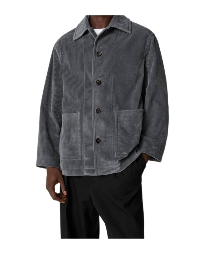 Bottega Veneta Corduroy Jacket In Gray