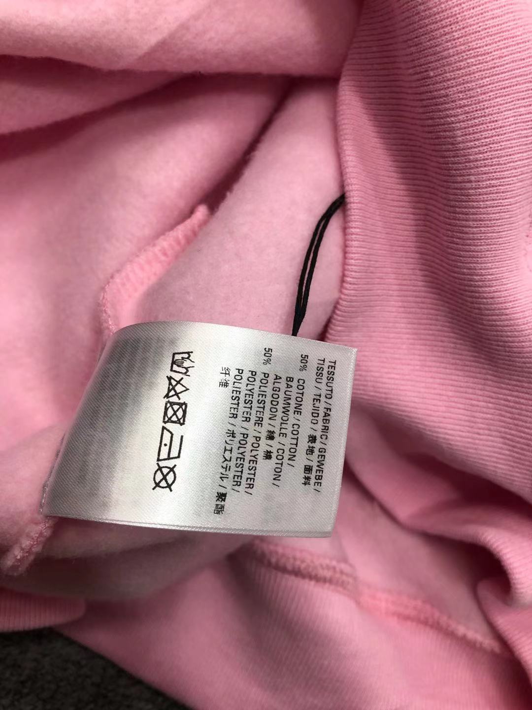 Balenciaga Languages Print Hoodie In Pink