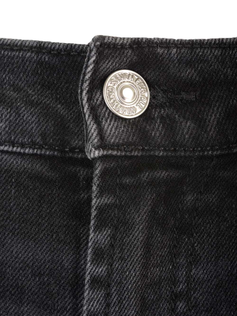 7 For All Mankind Ellie Straight Leg Jeans In Black