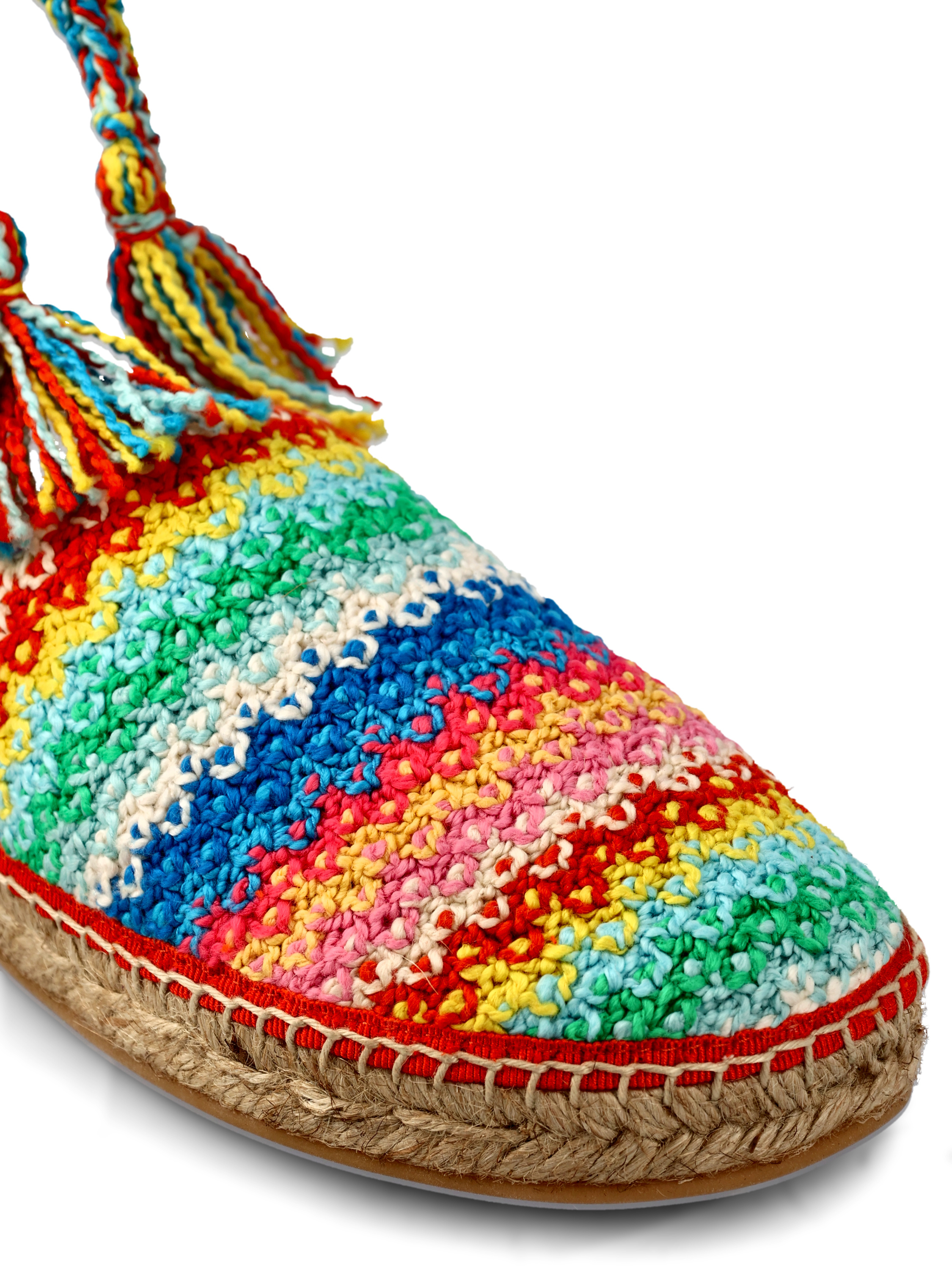 Alanui Over The Rainbow Slip-on Espadrilles In Green