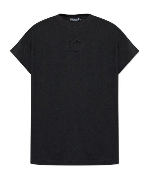 DOLCE & GABBANA DOLCE  GABBANA LOGO EMBOSSED CREWNECK T-SHIRT