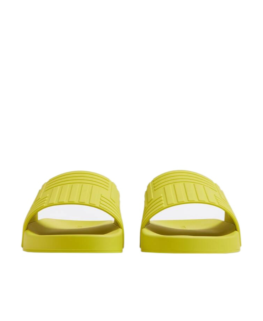 Bottega Veneta Intrecciato Logo-embossed Slides In Brown