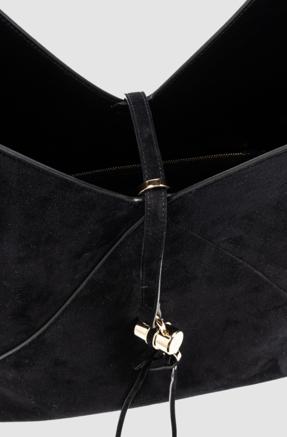 Ferragamo Slouchy Suede Hobo Bag In Black