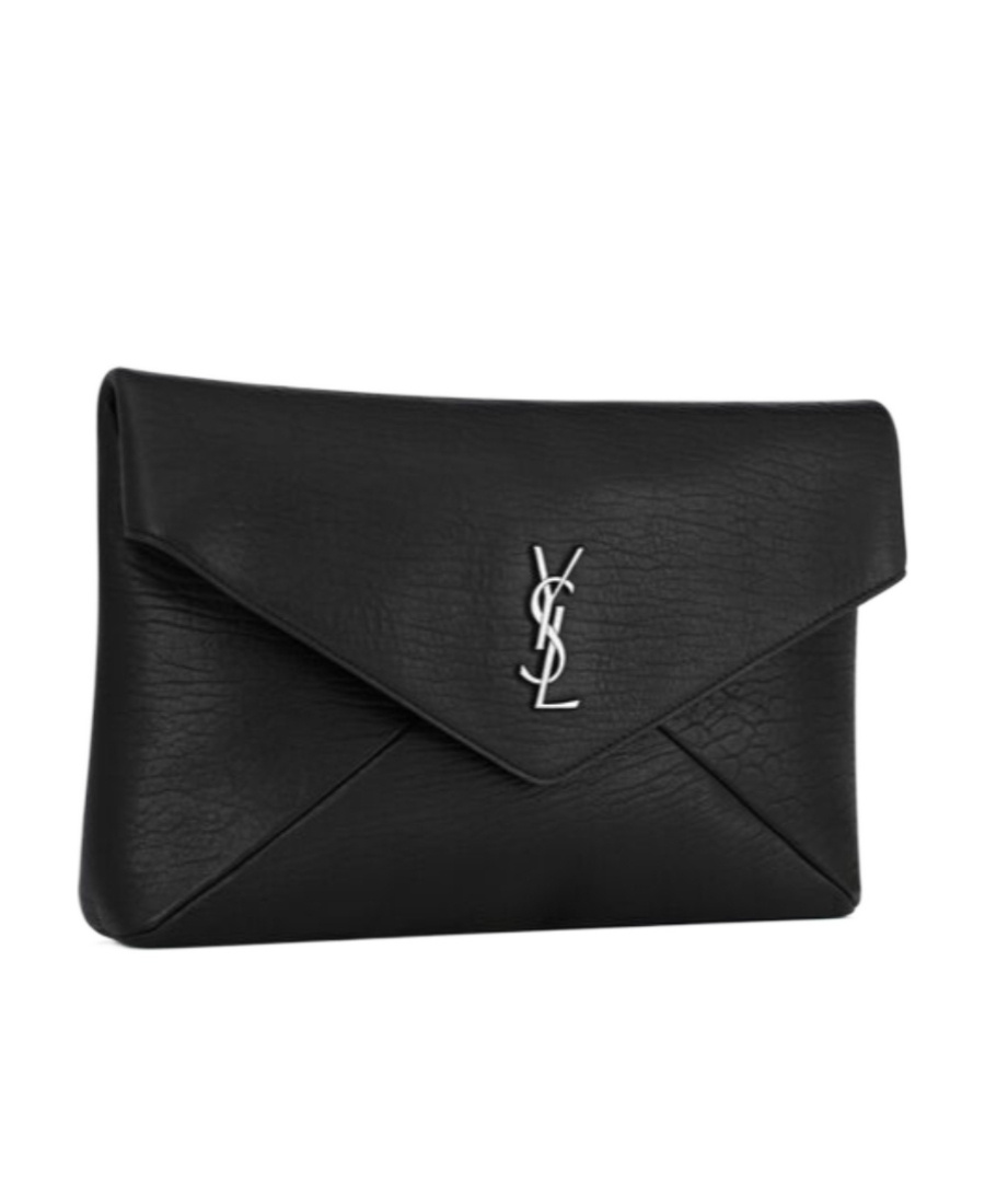 Saint Laurent Large Envelope Pouch In Black