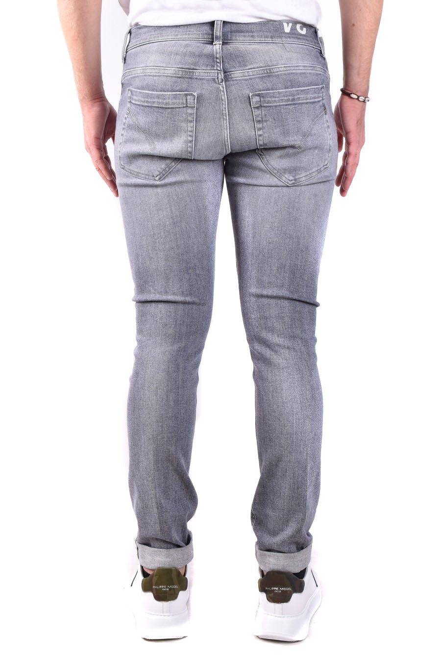 Dondup Black Slim Fit Jeans In Gray