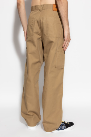 Versace Belt Loops Slacks In Brown