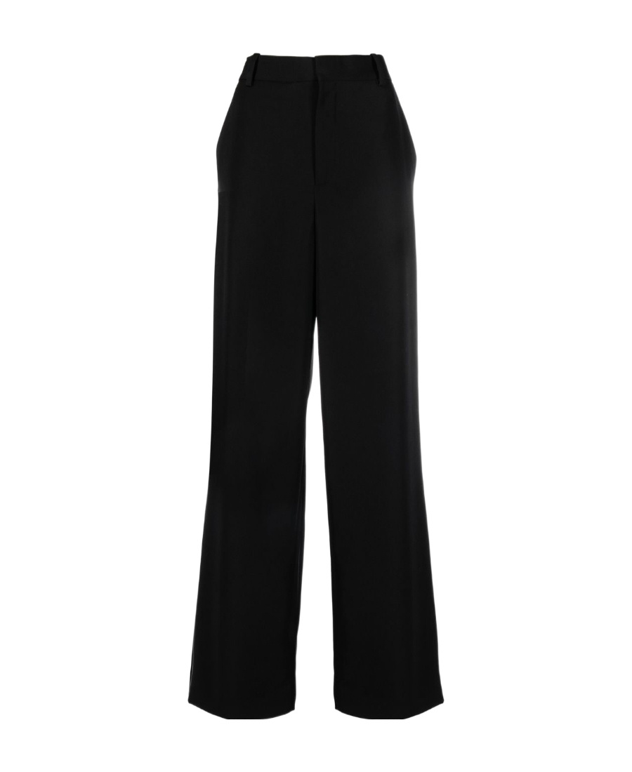 Balmain Crepe Straight-leg Tailored Trousers In Black