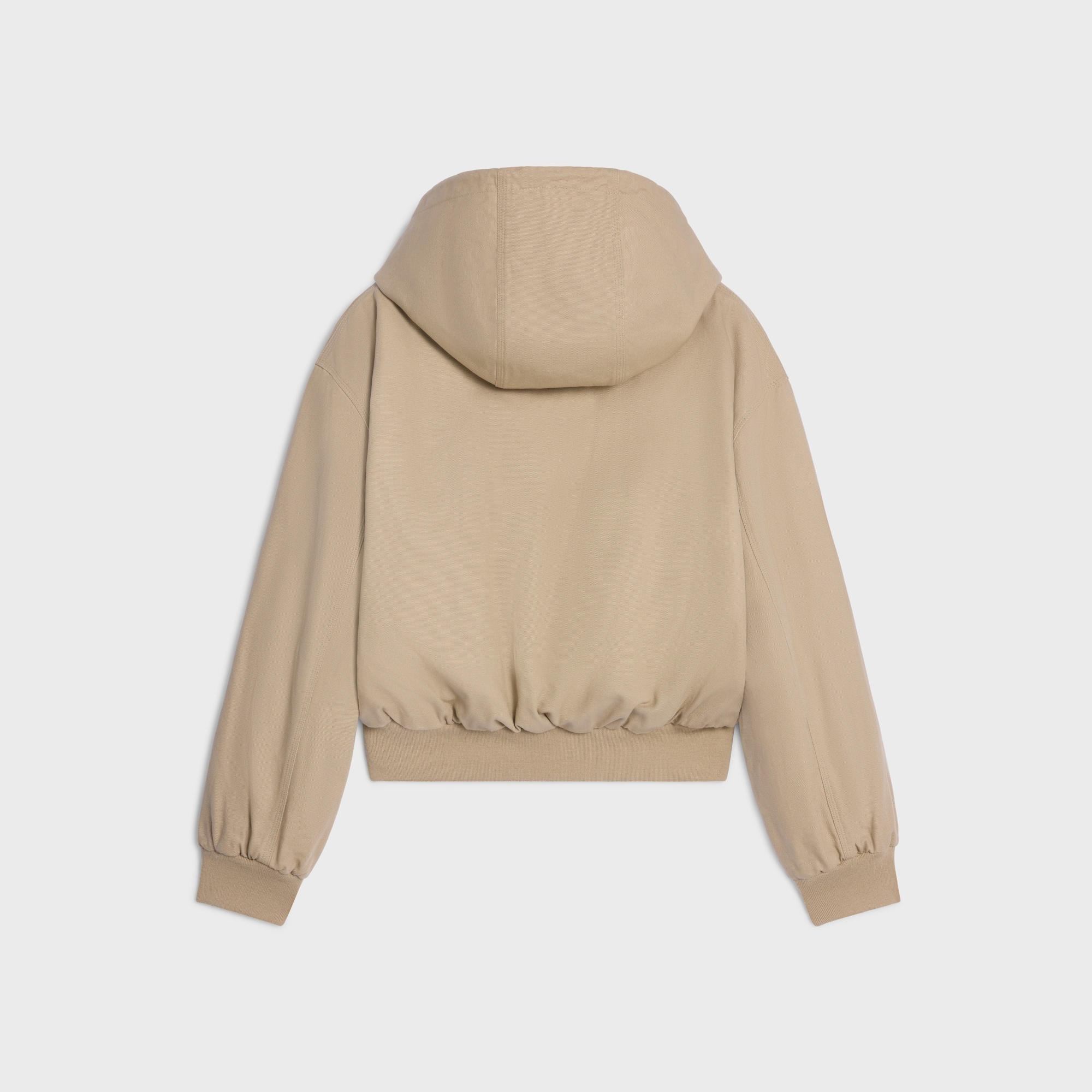 Celine Triomphe Blouson Jacket In Oxford Cotton In Neutral