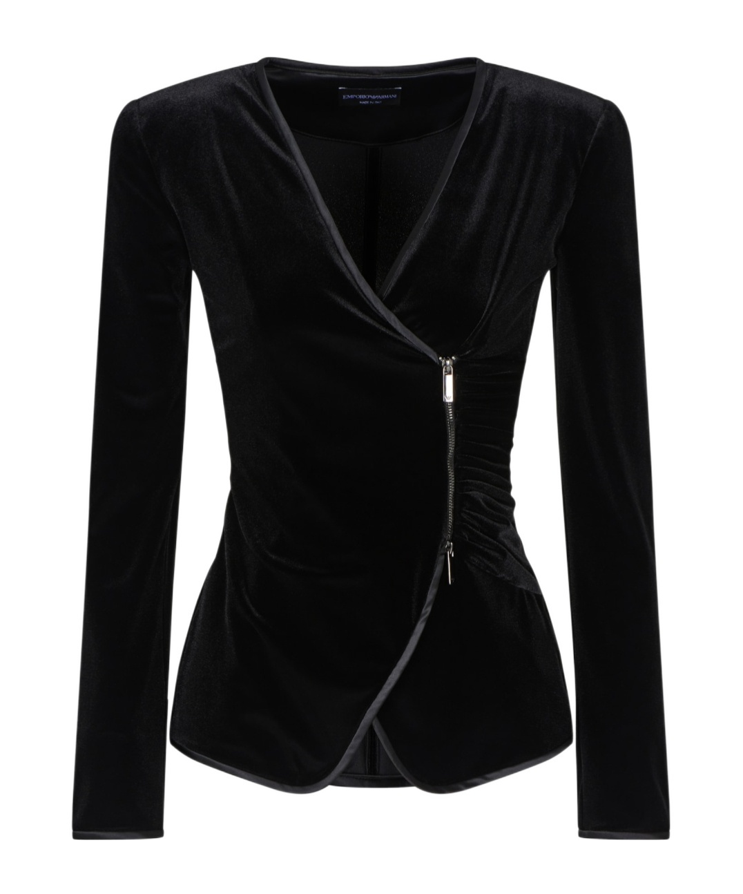 Emporio Armani Long Sleeve Casual Jacket In Black